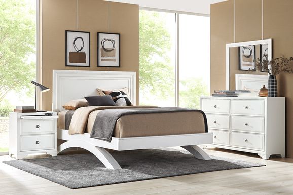 Belcourt White 5 Pc Queen Panel Arch Bedroom