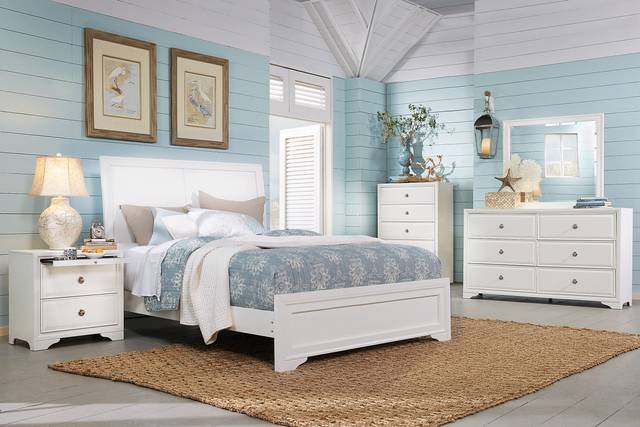 Belcourt White 5 Pc Queen Sleigh Bedroom - Thumbnail - Image 1