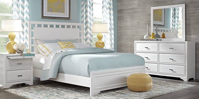 Belcourt White 8 Pc Queen Lattice Bedroom - Thumbnail - Image 1