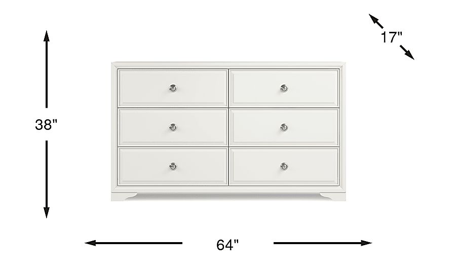 Belcourt White Colors,White Dresser