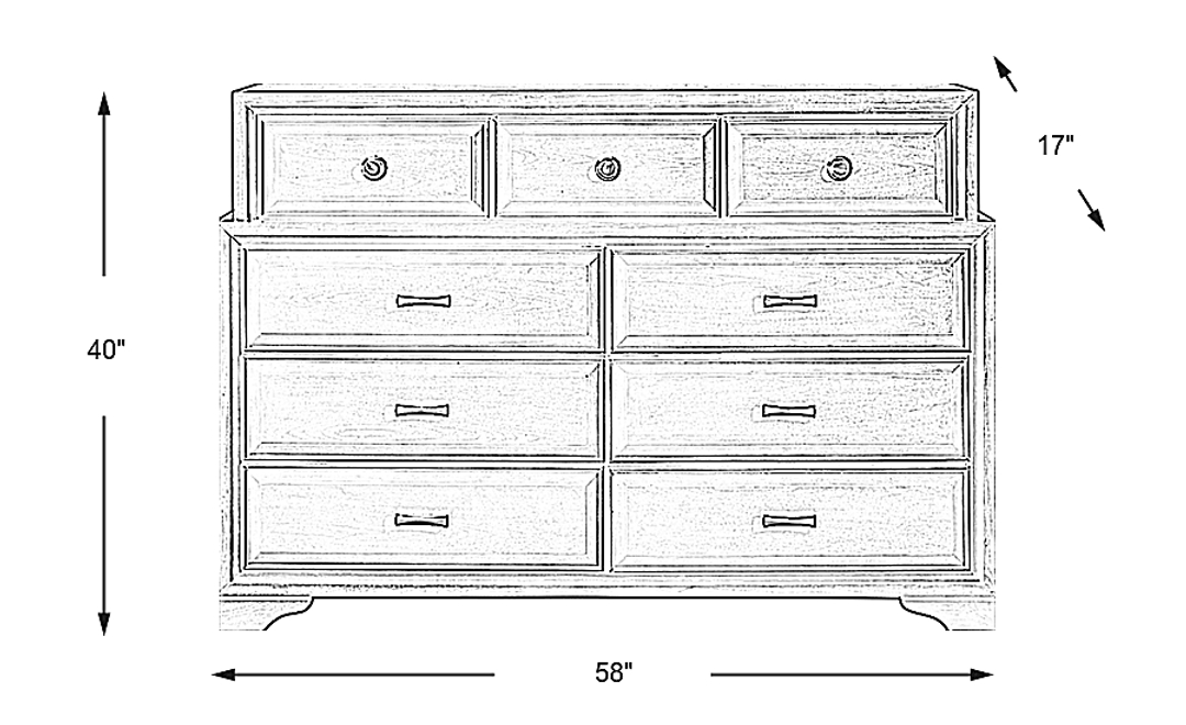 Belcourt White Gallery Dresser