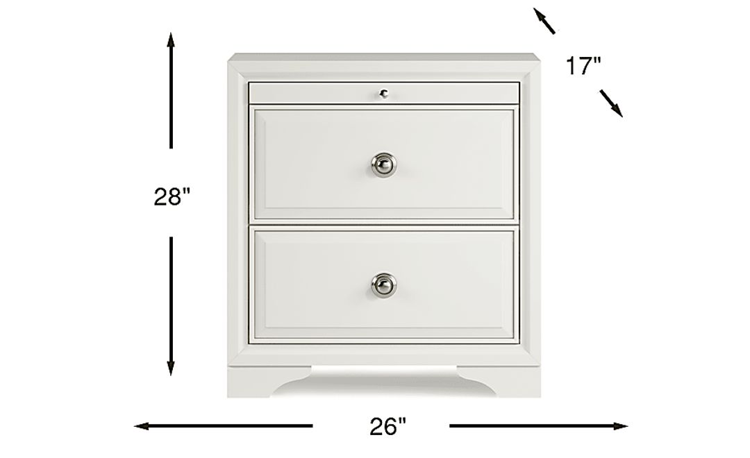 Belcourt White Nightstand