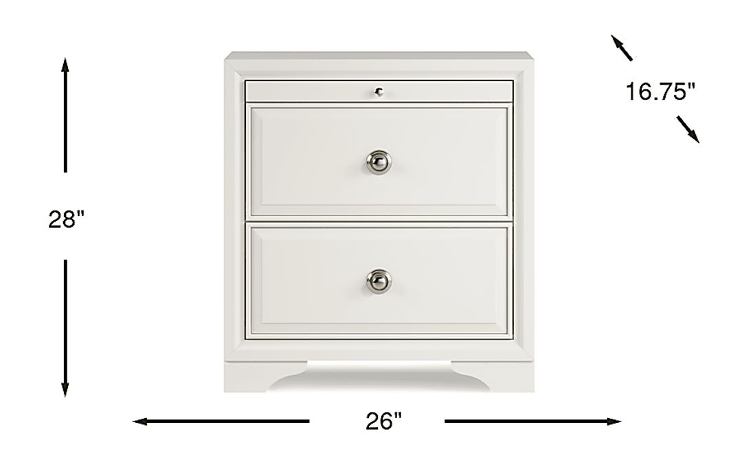 Belcourt White Nightstand