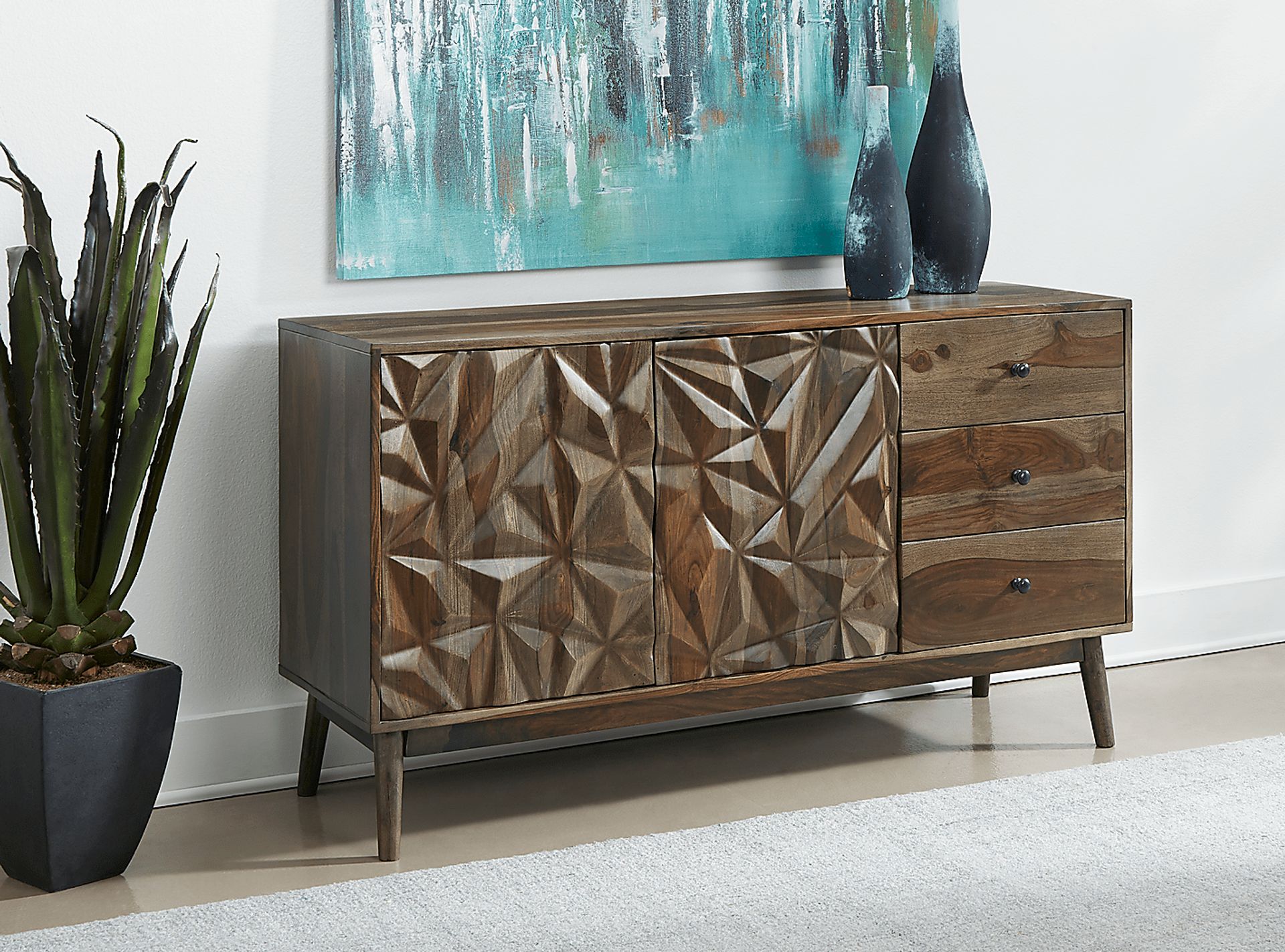 Beldart Brown Credenza - Image 6