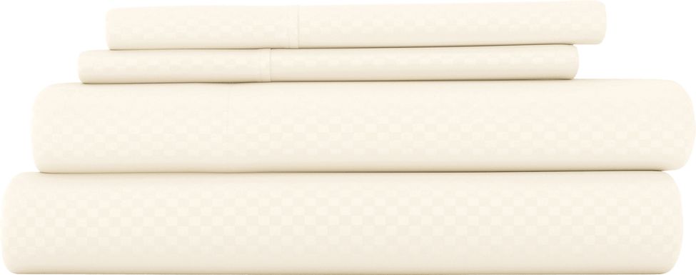 Belden Landing IV Ivory 4 Pc Queen Bed Sheet Set