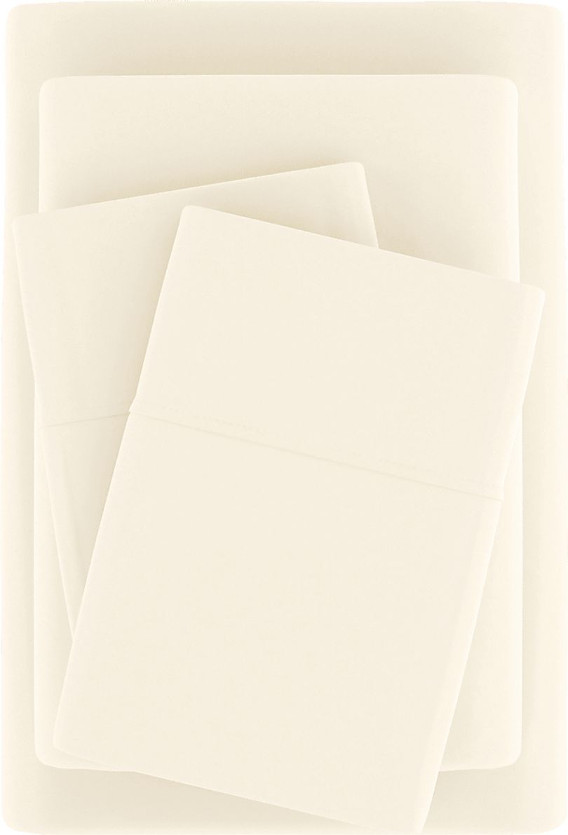 Belden Landing Ivory 4 Pc Queen Bed Sheet Set