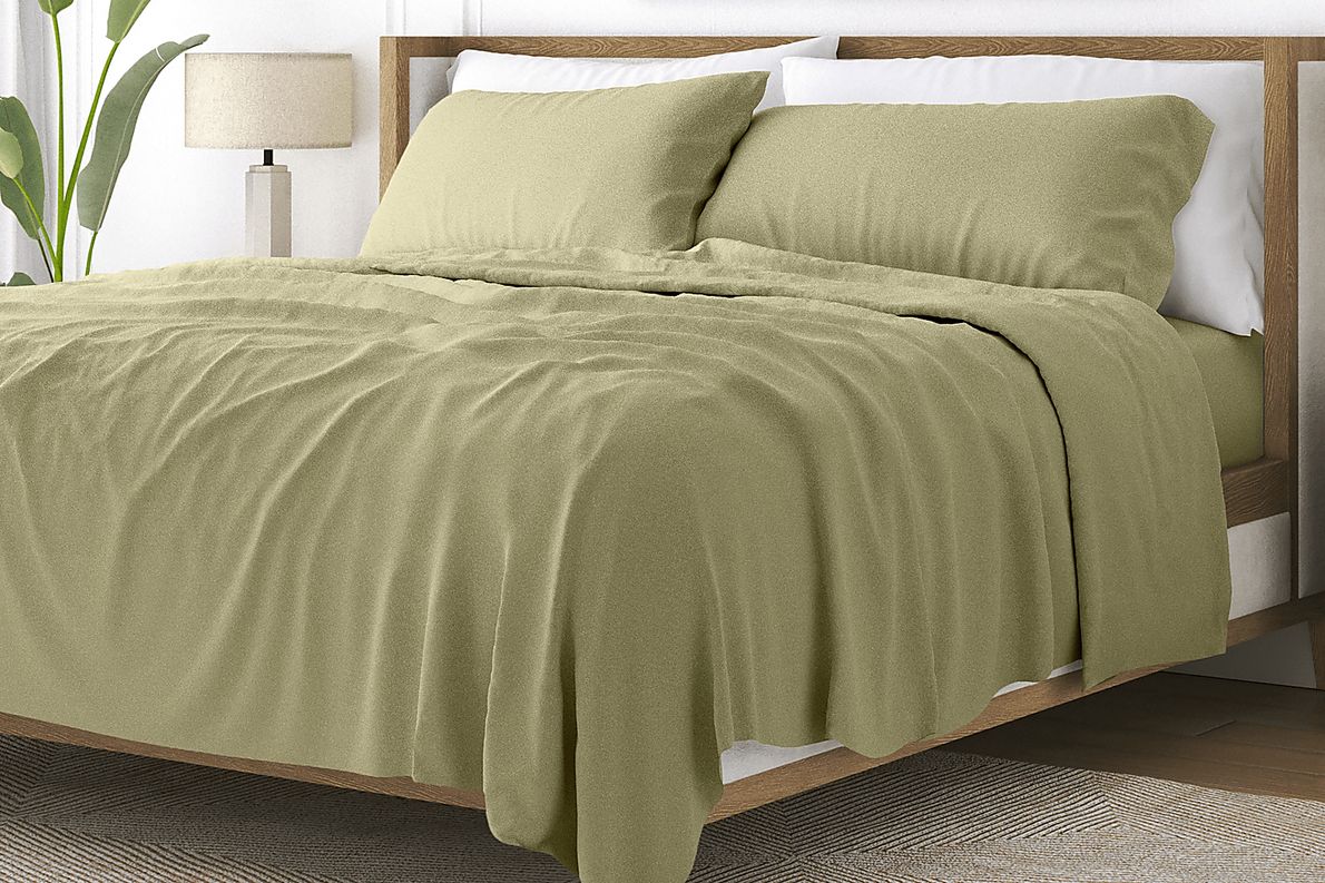 Belden Landing Sage 4 Pc Queen Bed Sheet Set
