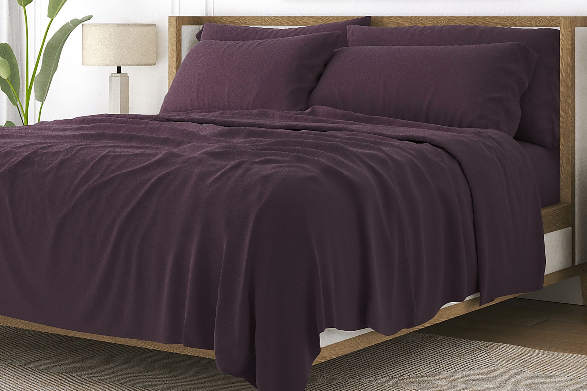 Belden Landing XIII Purple 6 Pc King Bed Sheet Set - Image 1