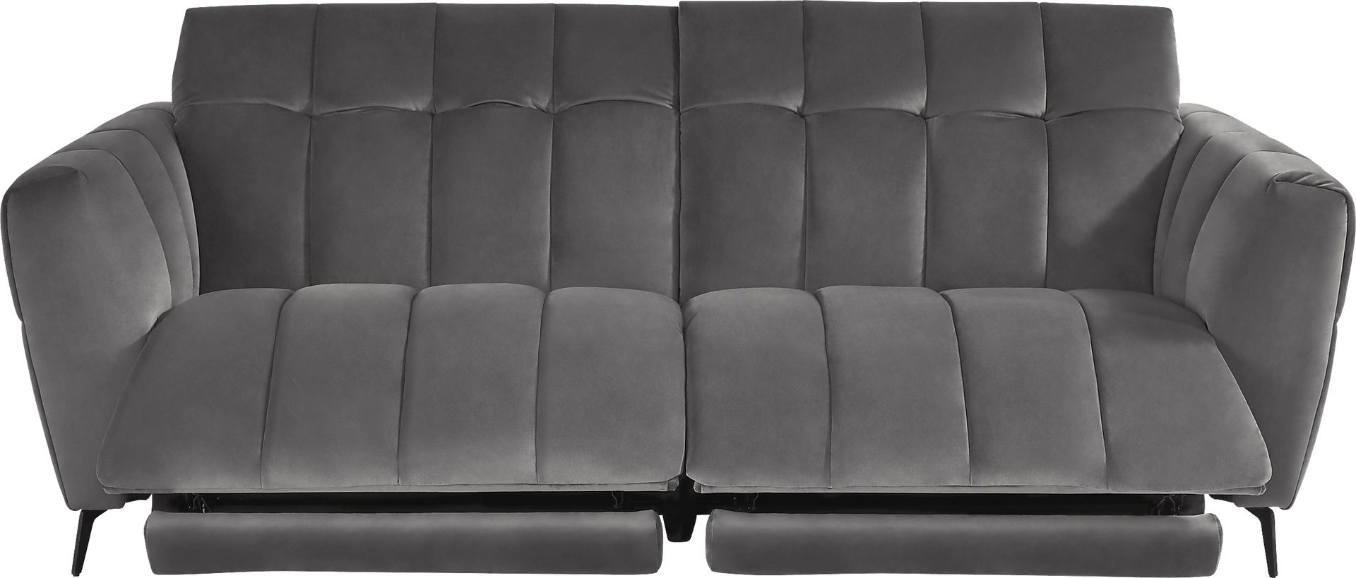 Belden Place Gray Dual Power Reclining Sofa - Image 4