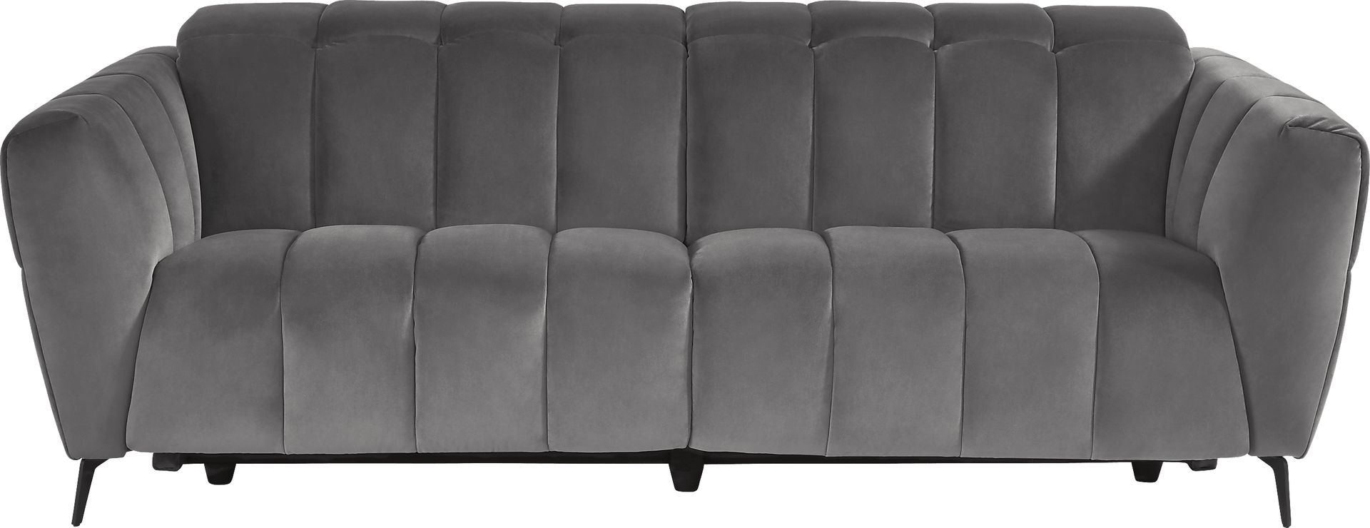 Belden Place Gray Dual Power Reclining Sofa - Image 1