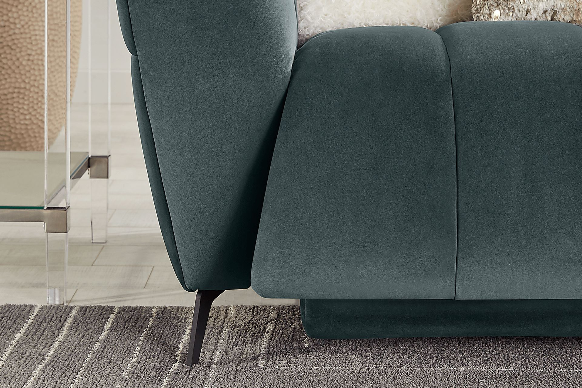 Belden Place Teal Dual Power Reclining Sofa - Image 6