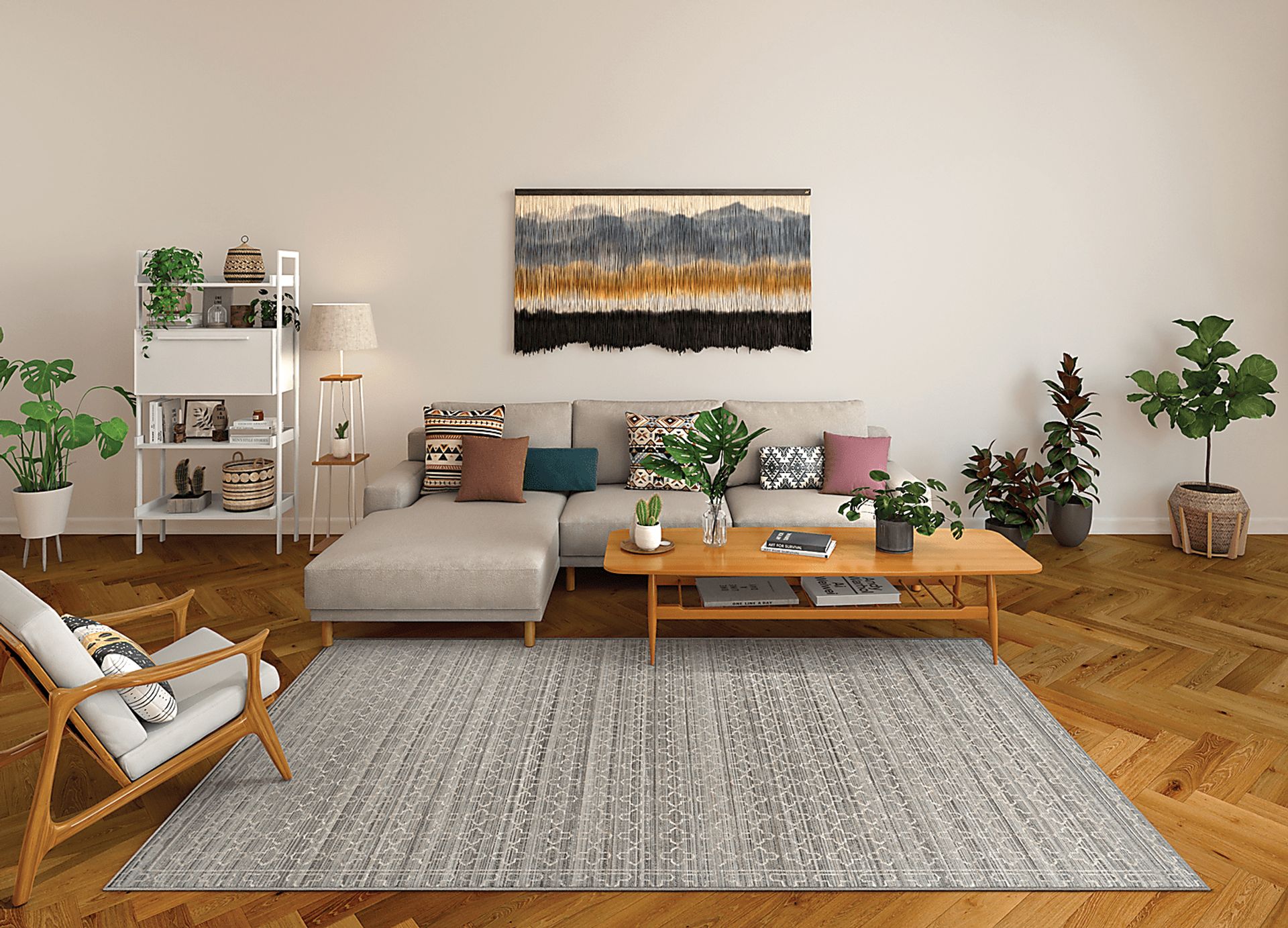 Belewo Gray 5' x 7'10 Indoor/Outdoor Rug - Image 2