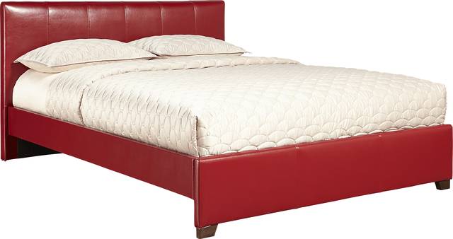 Belfair Red 3 Pc Queen Bed - Thumbnail - Image 1