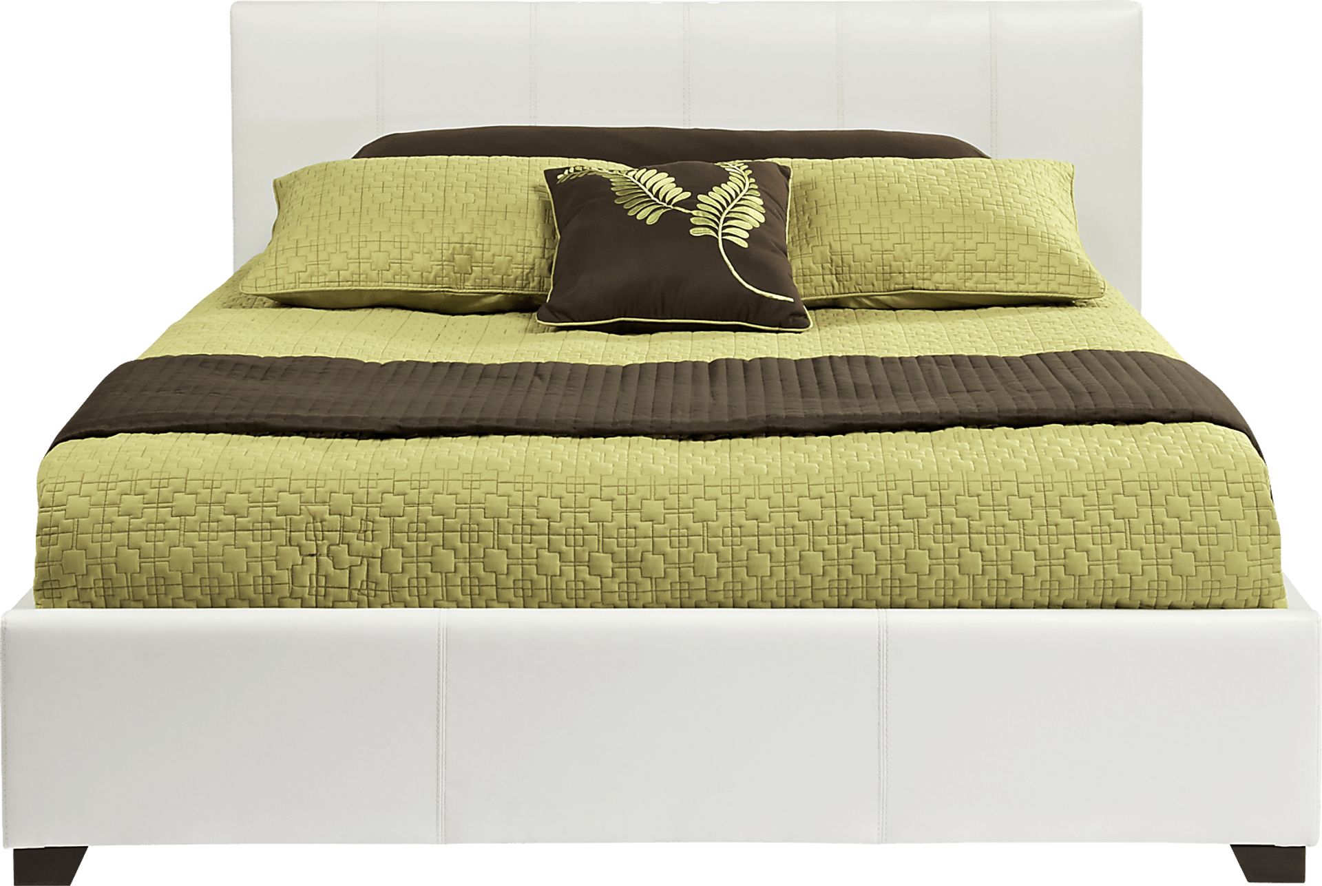 Gardenia Pecan 8 Pc Queen Bedroom with White Upholstered Bed - Image 4