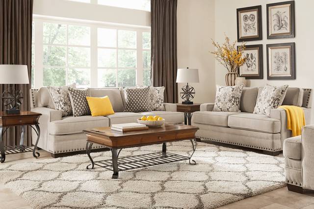 Belhaven Beige 7 Pc Living Room - Thumbnail - Image 1