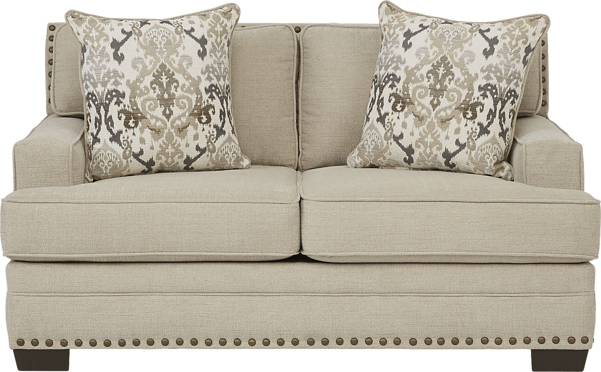 Belhaven 7 Pc Beige Chenille Fabric Sleeper Living Room Set With ...