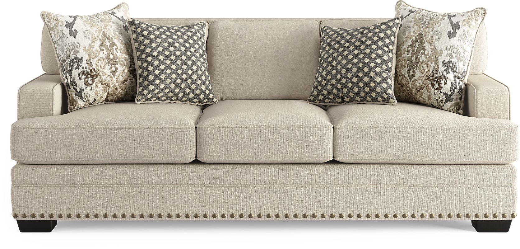 Belhaven 7 Pc Beige Chenille Fabric Living Room Set With 3 Pc Table Set ...