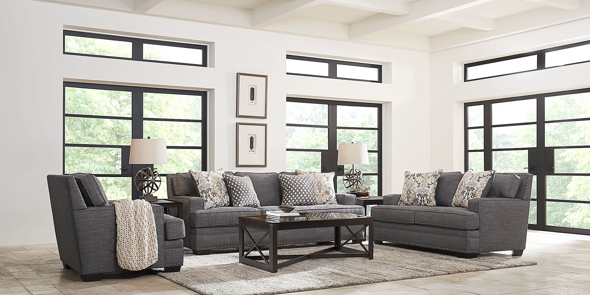 Belhaven Graphite 5 Pc Living Room - Image 2