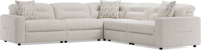 Belia Beige 5 Pc Dual Power Reclining Sectional - Thumbnail - Image 3