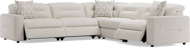 Belia Beige 5 Pc Dual Power Reclining Sectional - Thumbnail - Image 1