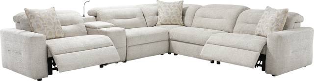 Belia Beige 6 Pc Dual Power Reclining Sectional - Thumbnail - Image 4
