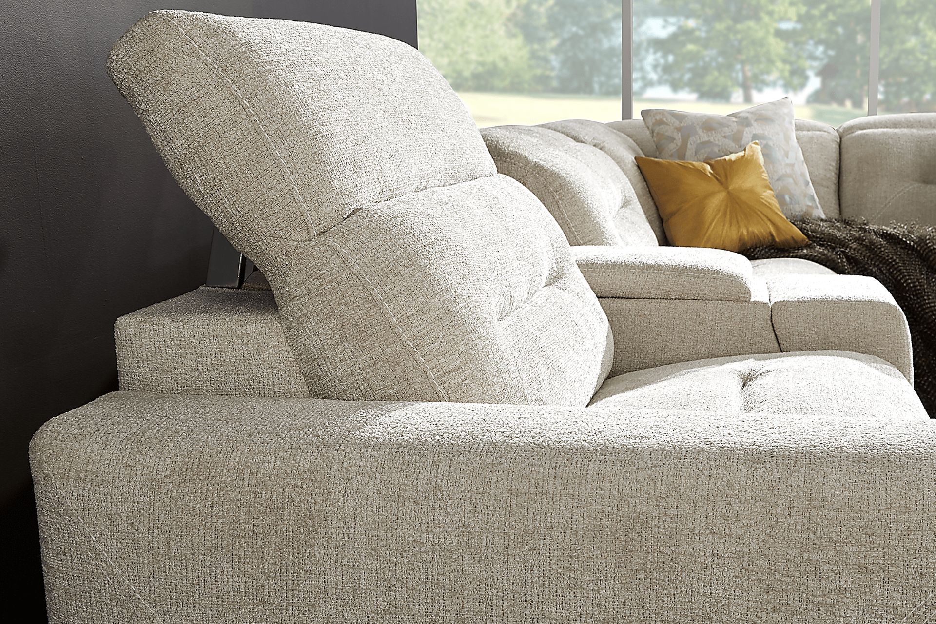 Belia Beige 6 Pc Dual Power Reclining Sectional - Image 13