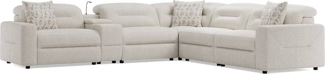 Belia Beige 6 Pc Dual Power Reclining Sectional - Thumbnail - Image 1