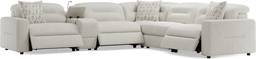 6 pc dual power reclining sectional
