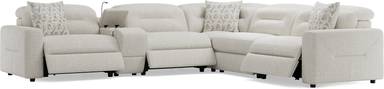 6 pc dual power reclining sectional