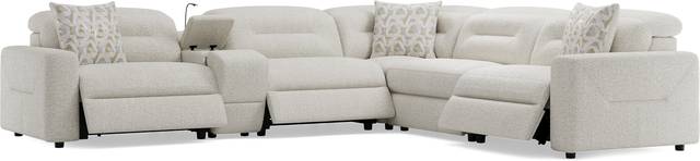 Belia Beige 6 Pc Dual Power Reclining Sectional - Thumbnail - Image 1