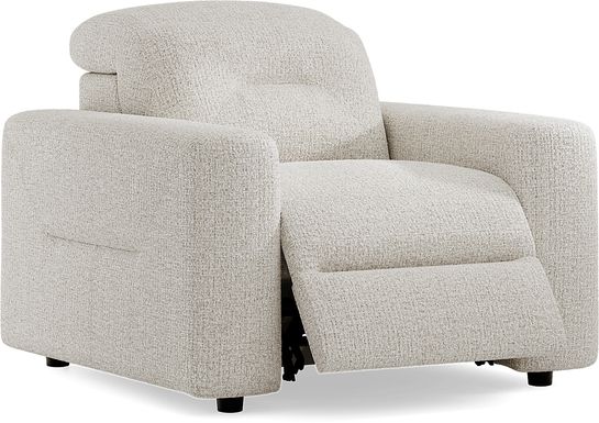 Belia Beige Dual Power Recliner
