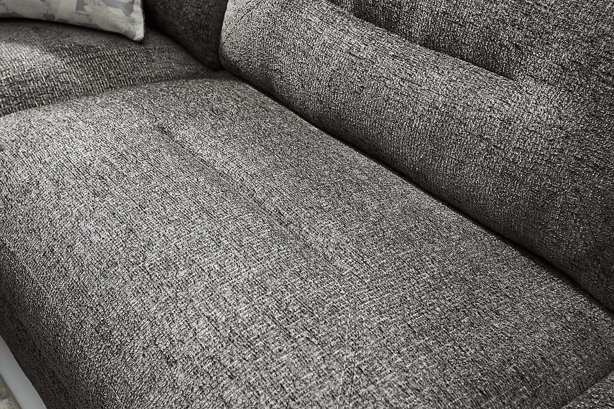 Belia Gray Polyester Fabric 5 Pc Dual Power Reclining