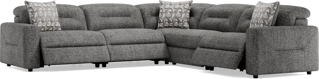 5 pc dual power reclining sectional