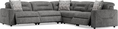 5 pc dual power reclining sectional