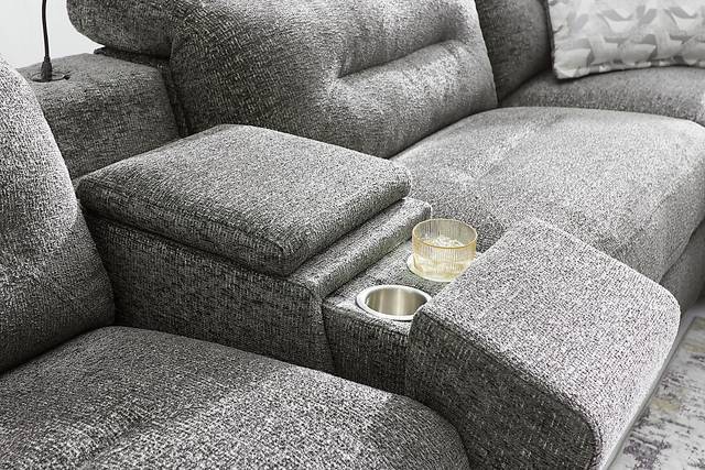 Belia Gray 9 Pc Dual Power Reclining Sectional Living Room - Thumbnail - Image 7