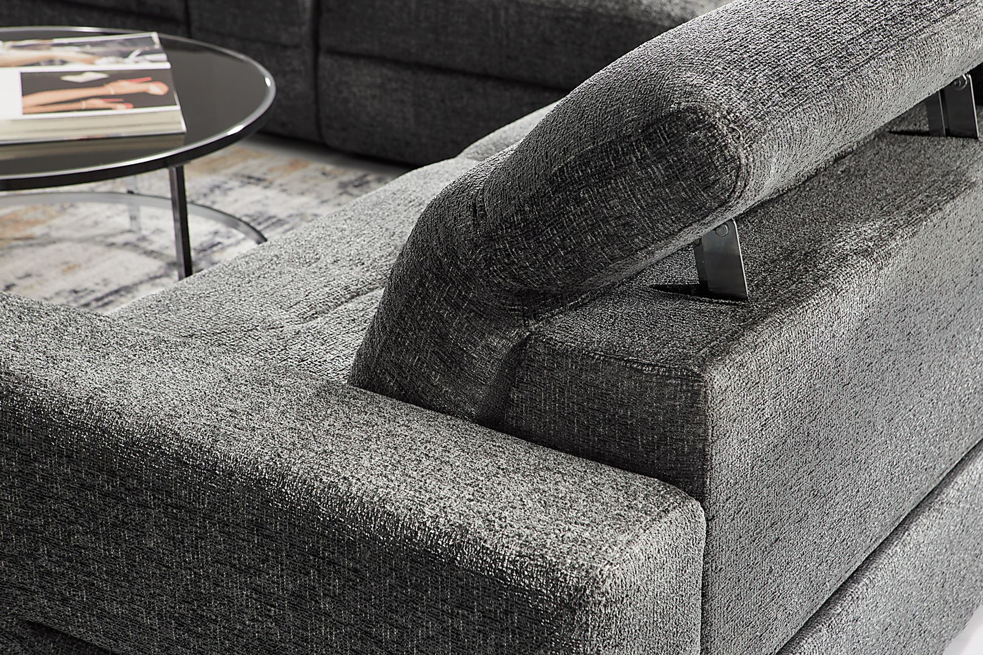 Belia Gray 6 Pc Dual Power Reclining Sectional - Image 4