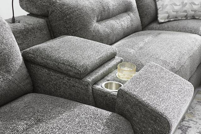 Belia Gray 9 Pc Dual Power Reclining Sectional Living Room - Thumbnail - Image 9
