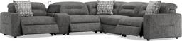6 pc dual power reclining sectional
