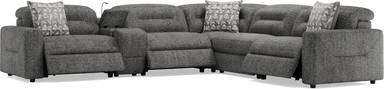6 pc dual power reclining sectional