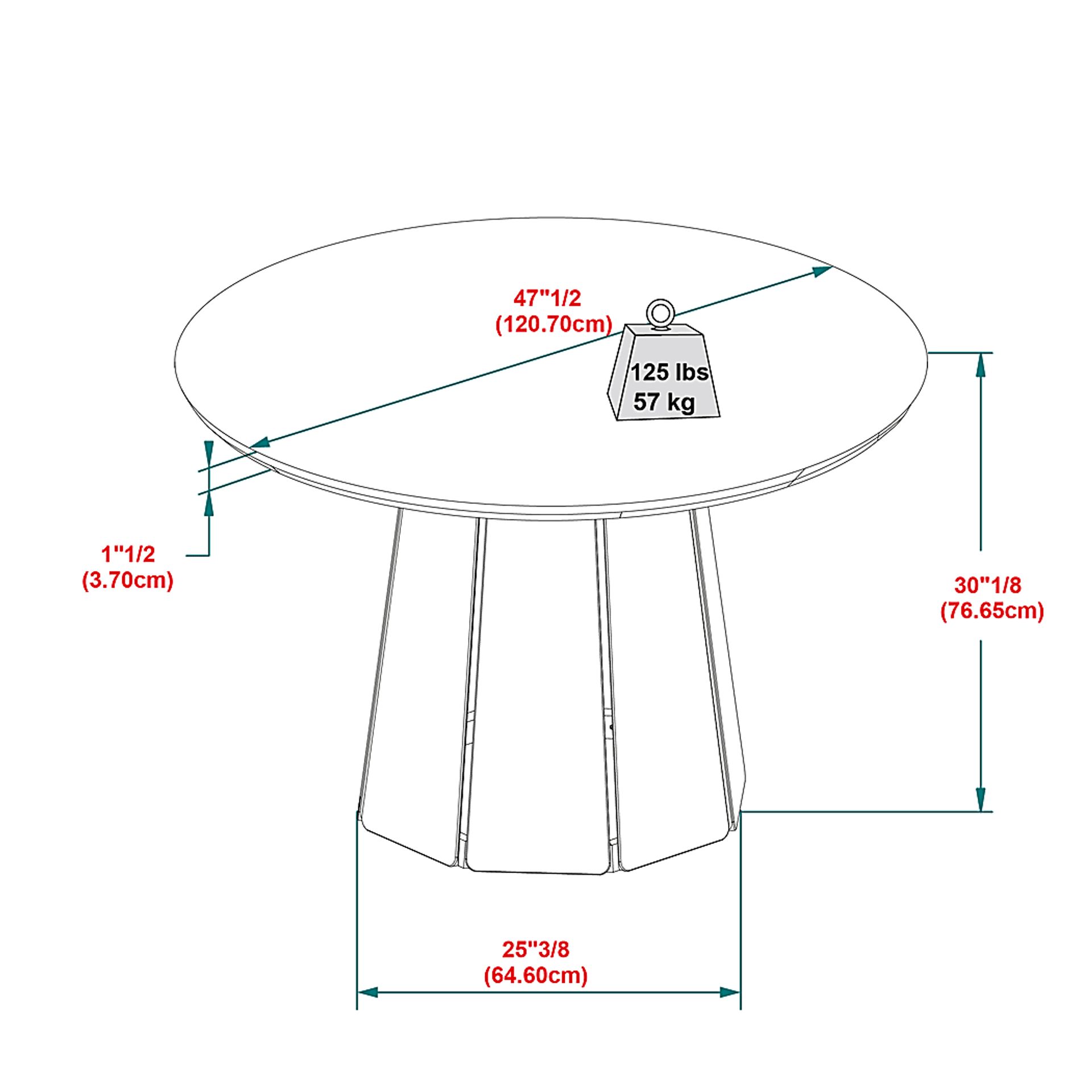 Belicourt Black Dining Table - Image 6