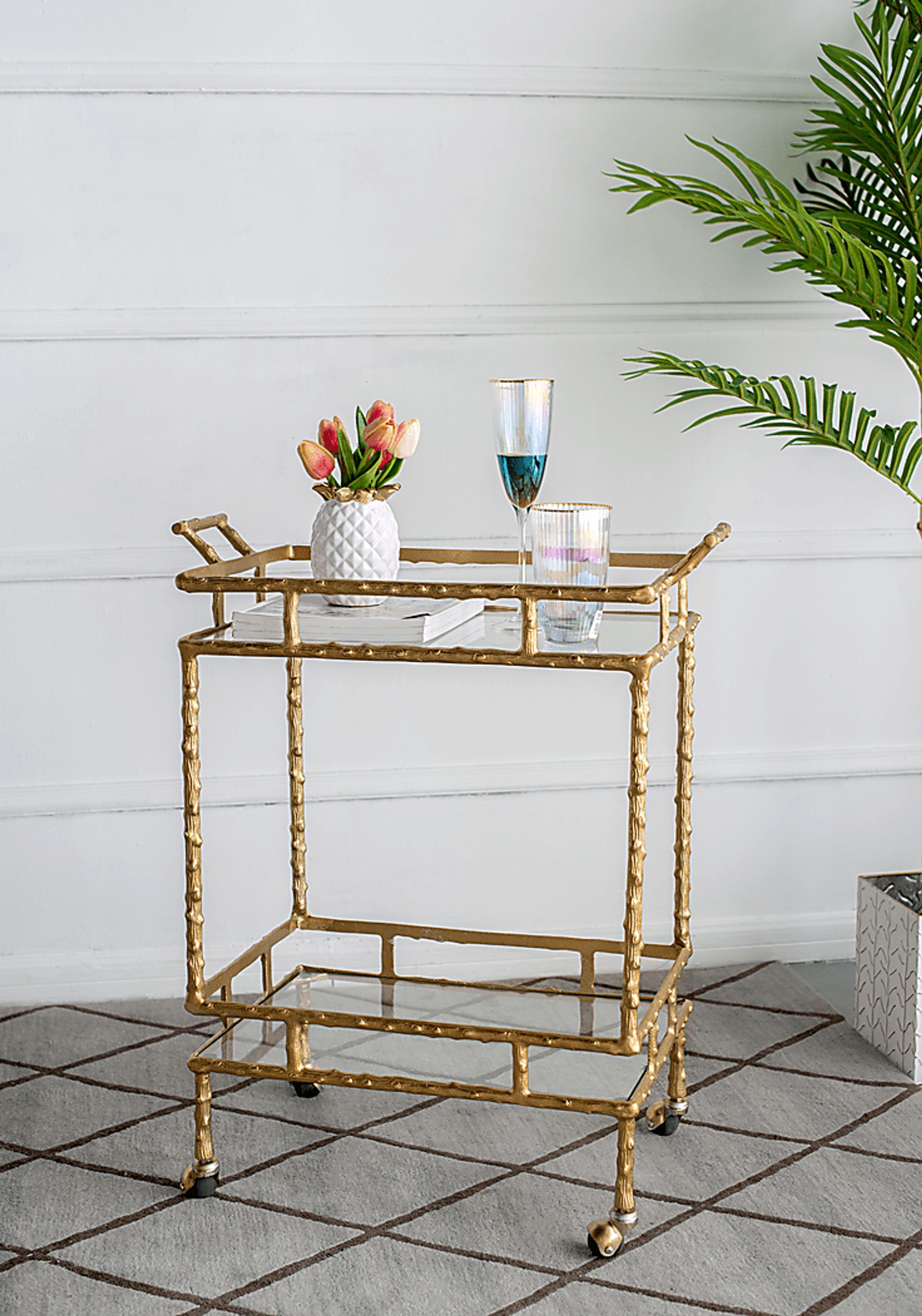 Belihar Brass Bar Cart - Image 11