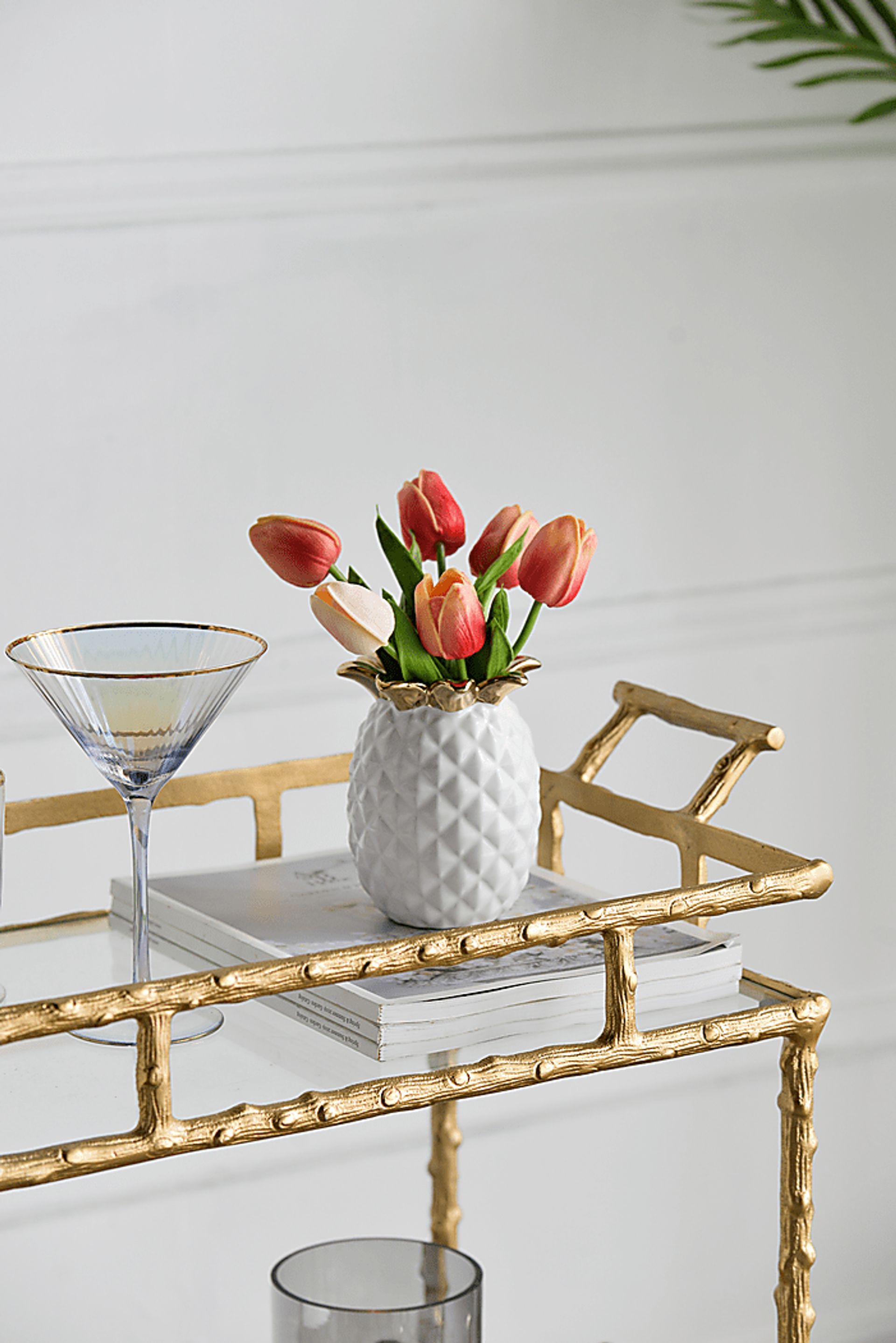 Belihar Brass Bar Cart - Image 3