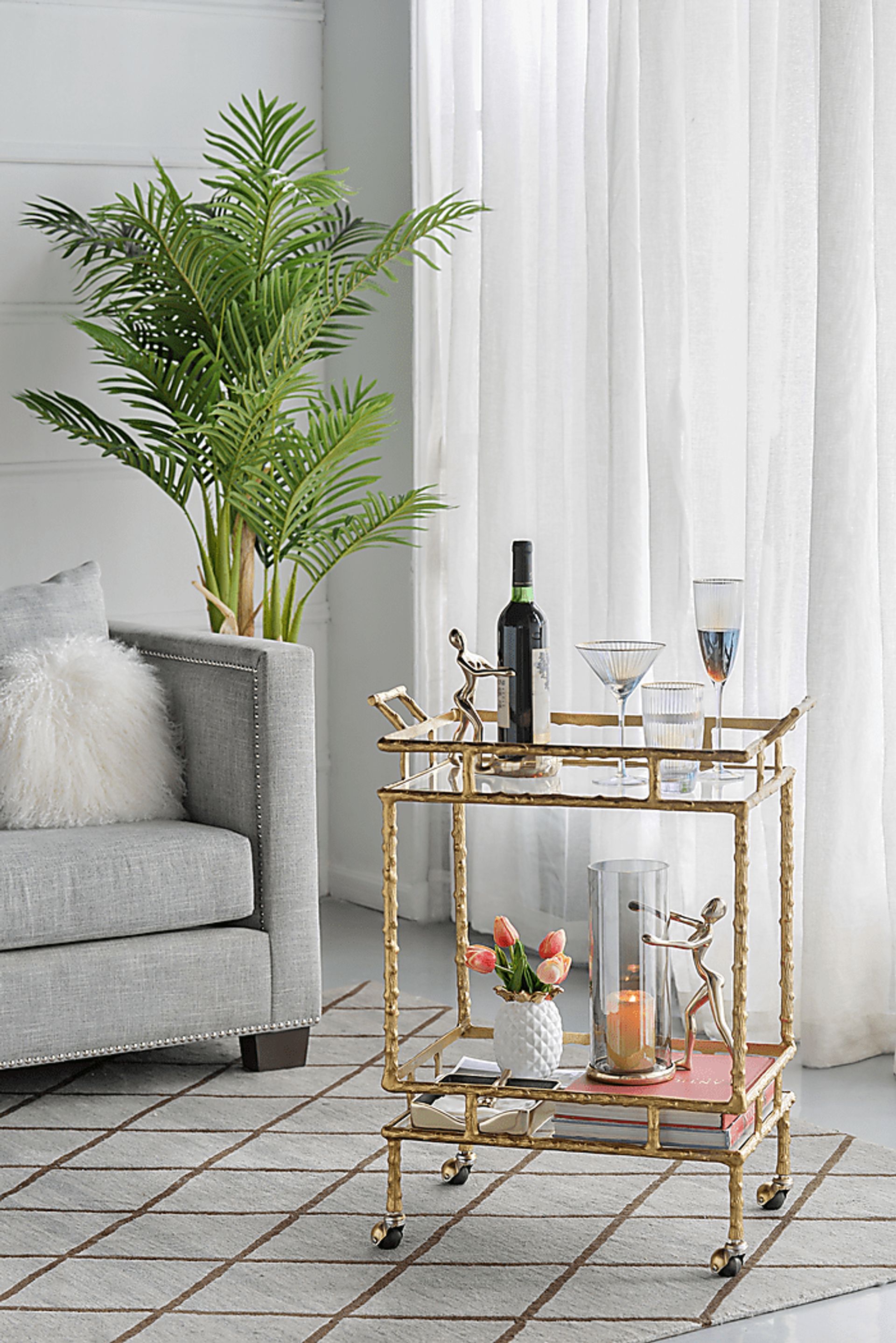 Belihar Brass Bar Cart - Image 9