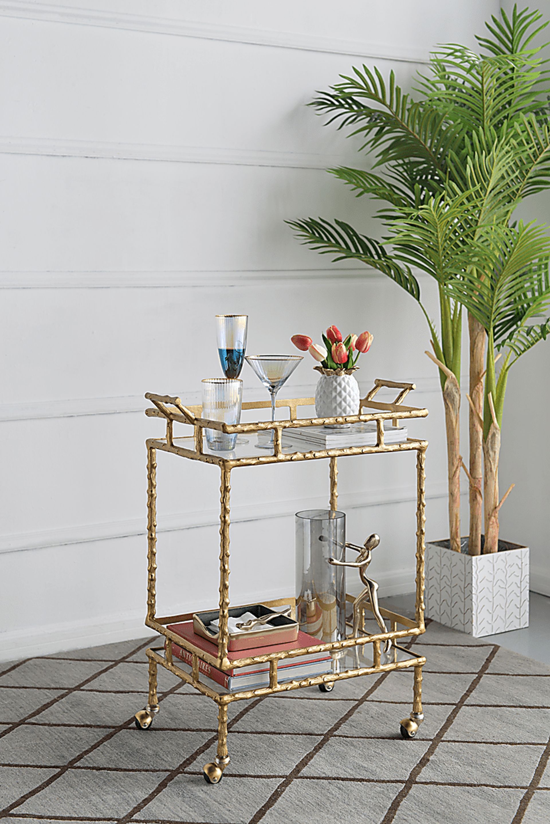 Belihar Brass Bar Cart - Image 10