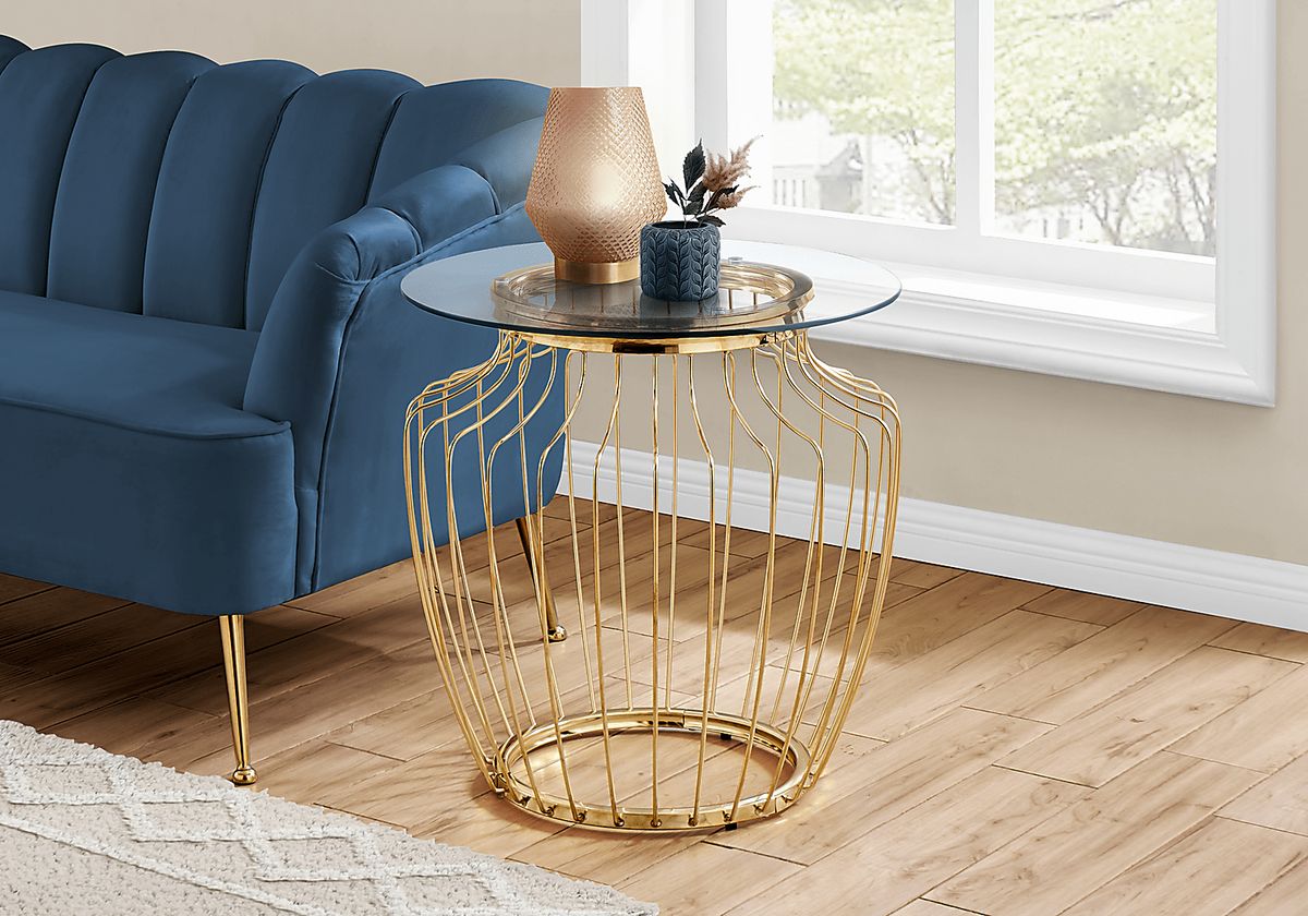 Belihar Gold Colors,Metal Accent Table | Rooms to Go