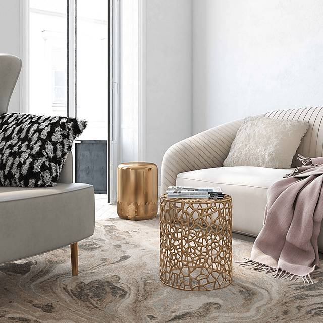 Belina Ann Gold Accent Table - Thumbnail - Image 5
