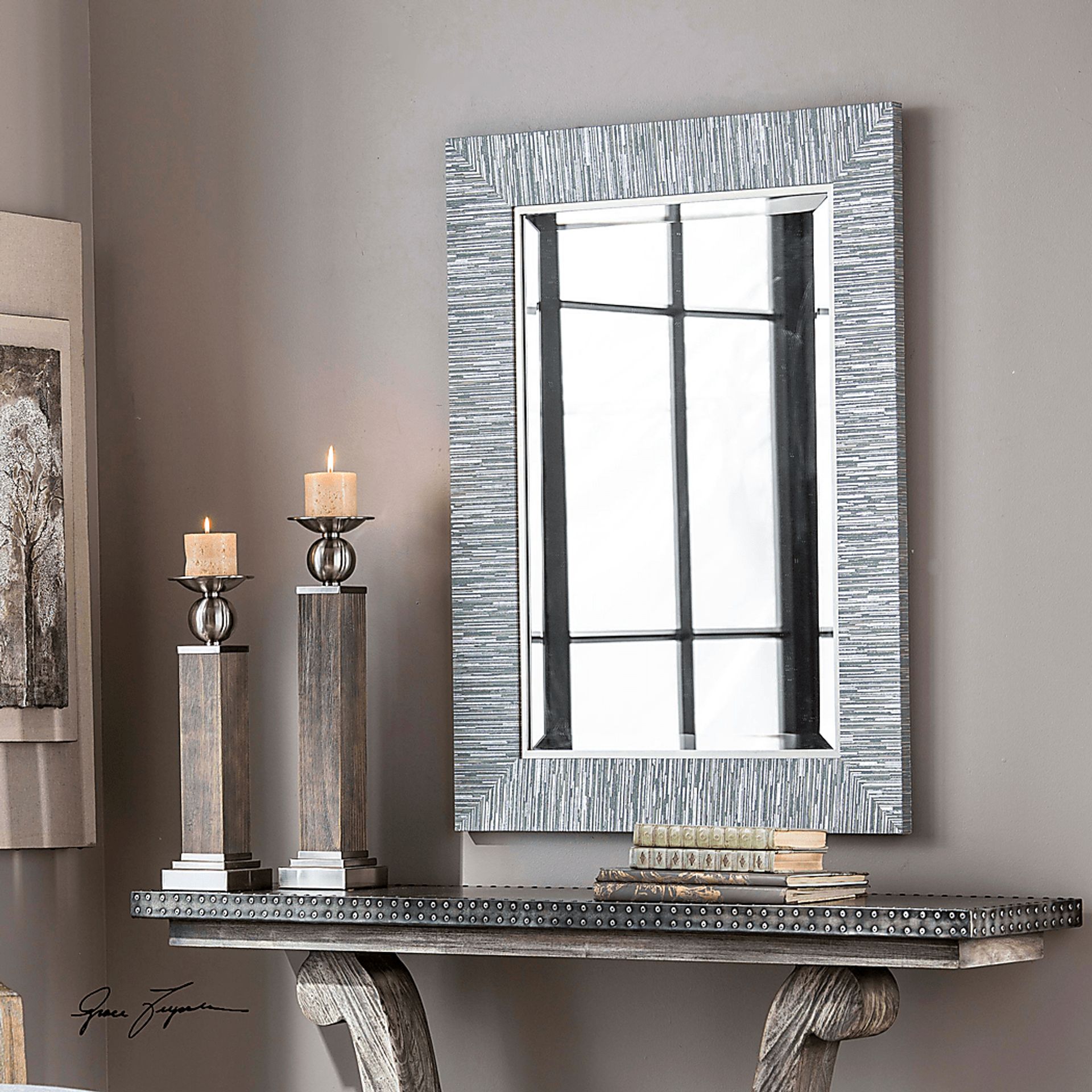 Belinah Silver Mirror - Image 3