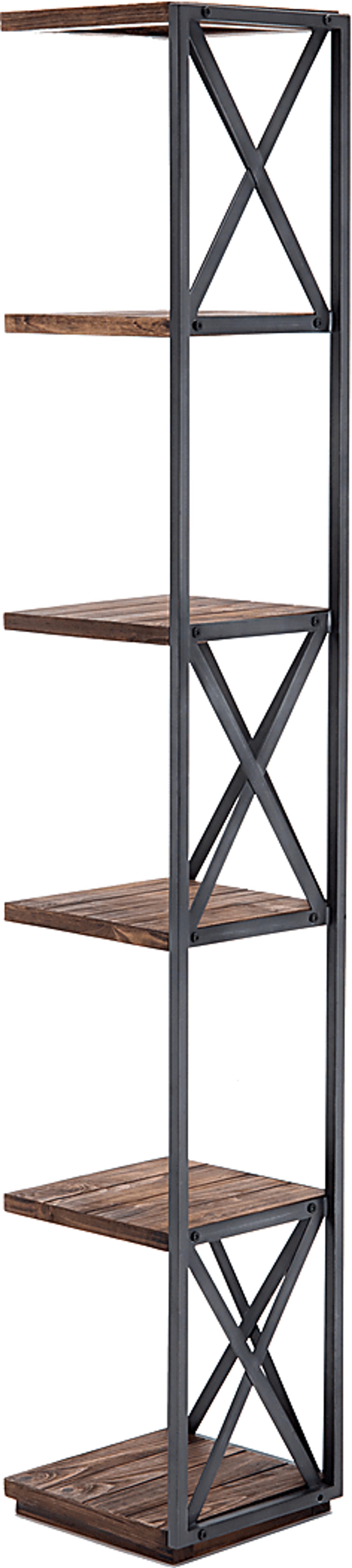 Belinan Brown Corner Bookshelf - Image 2