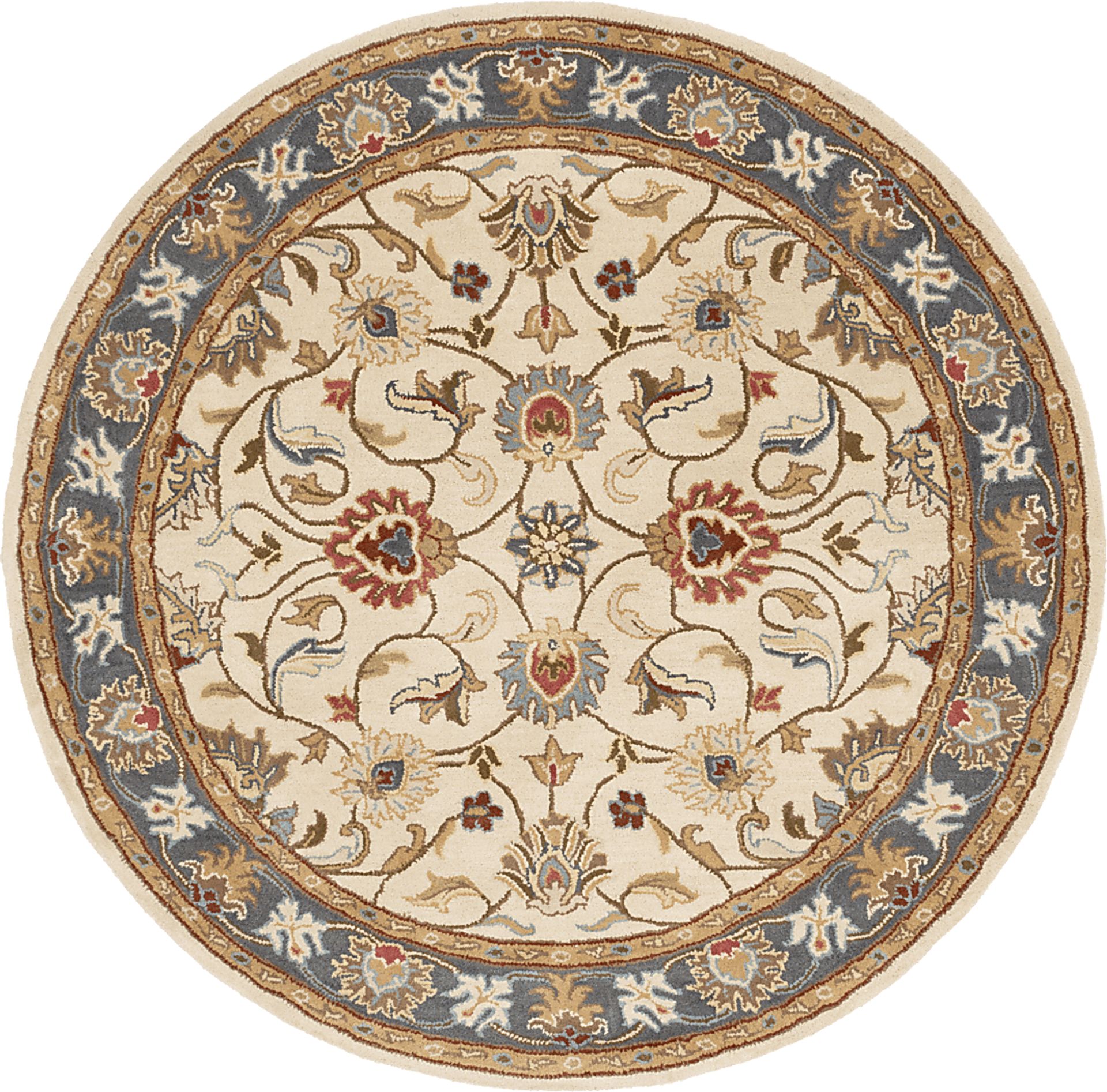Belinera Beige 4' Round Rug - Image 1