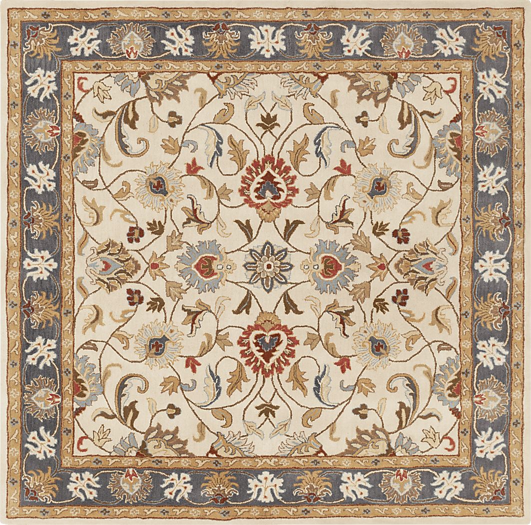 Belinera Beige 4' Square Rug